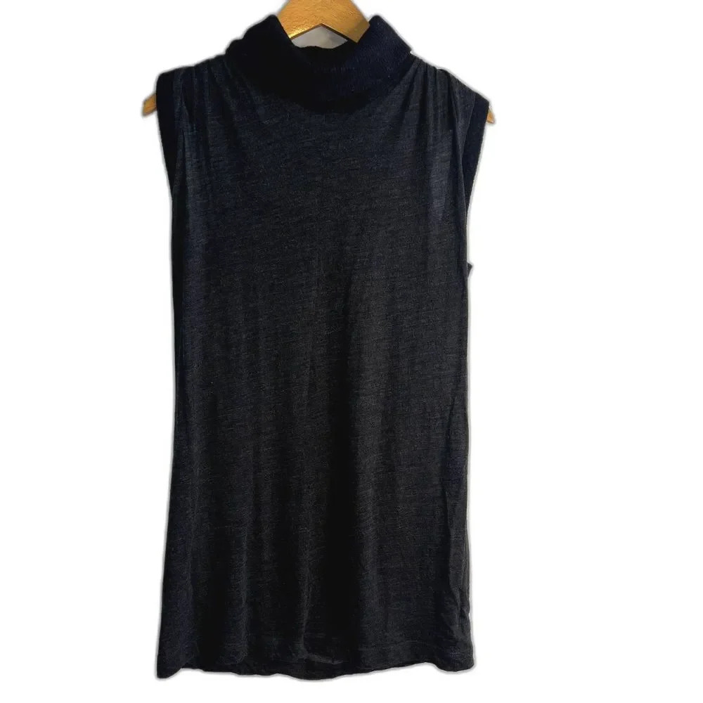Theory Cowl Neck Sleeveless Thin Wool Tunic Top Size P/0